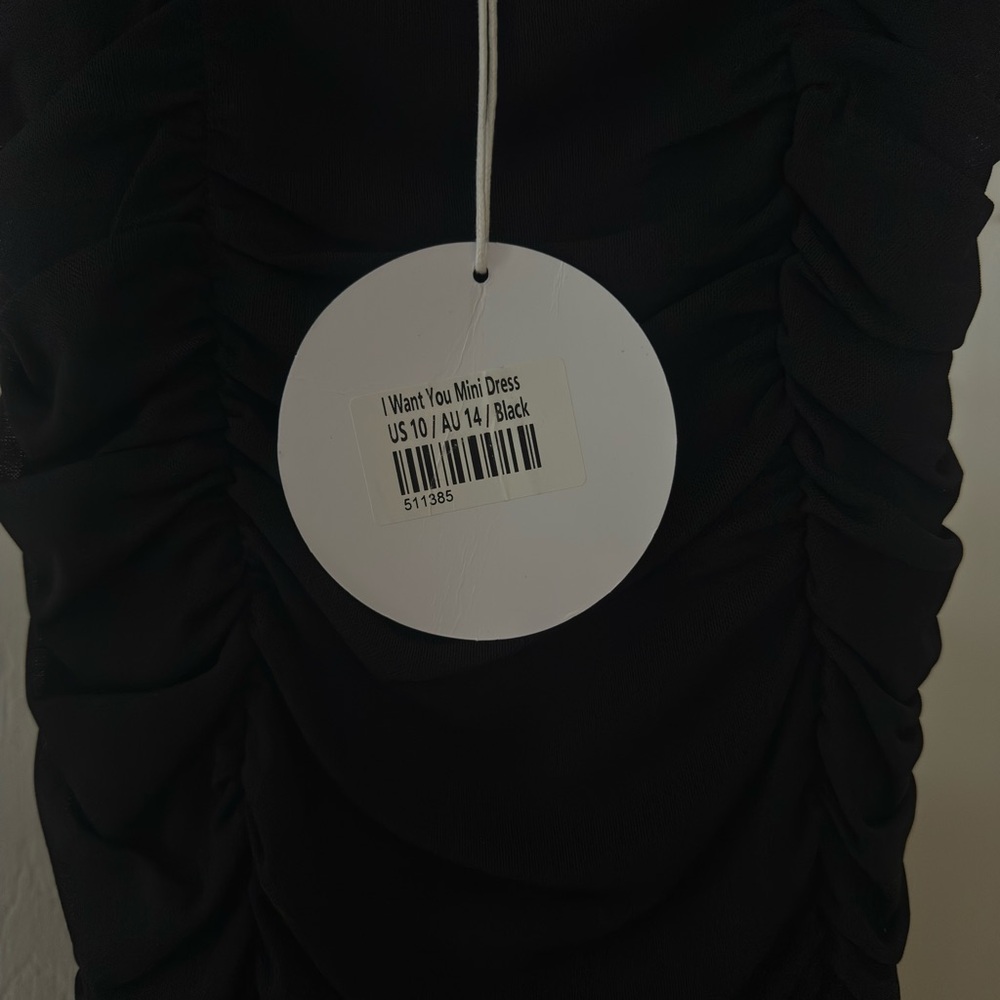 Princess Polly "I Want You" Mini Dress in Black US 10 - Picture 3 of 7